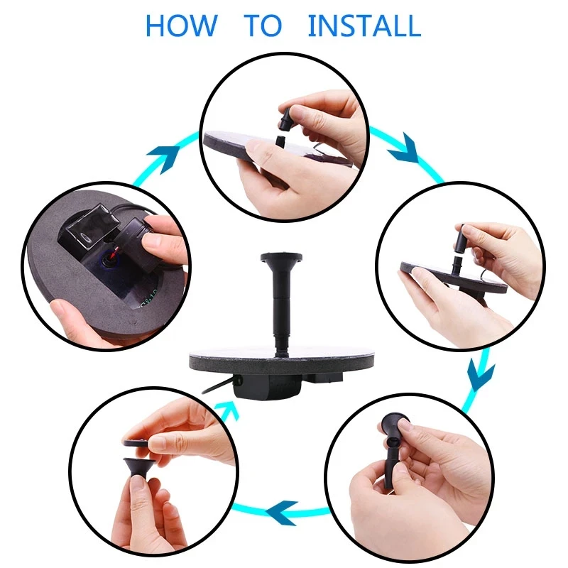 

Solar Fountain Pump, Solar Water Fountain Pump, Solar Powered Fountain Pump for Bird Bath, Ponds, Garden, Outdoor and Aquarium