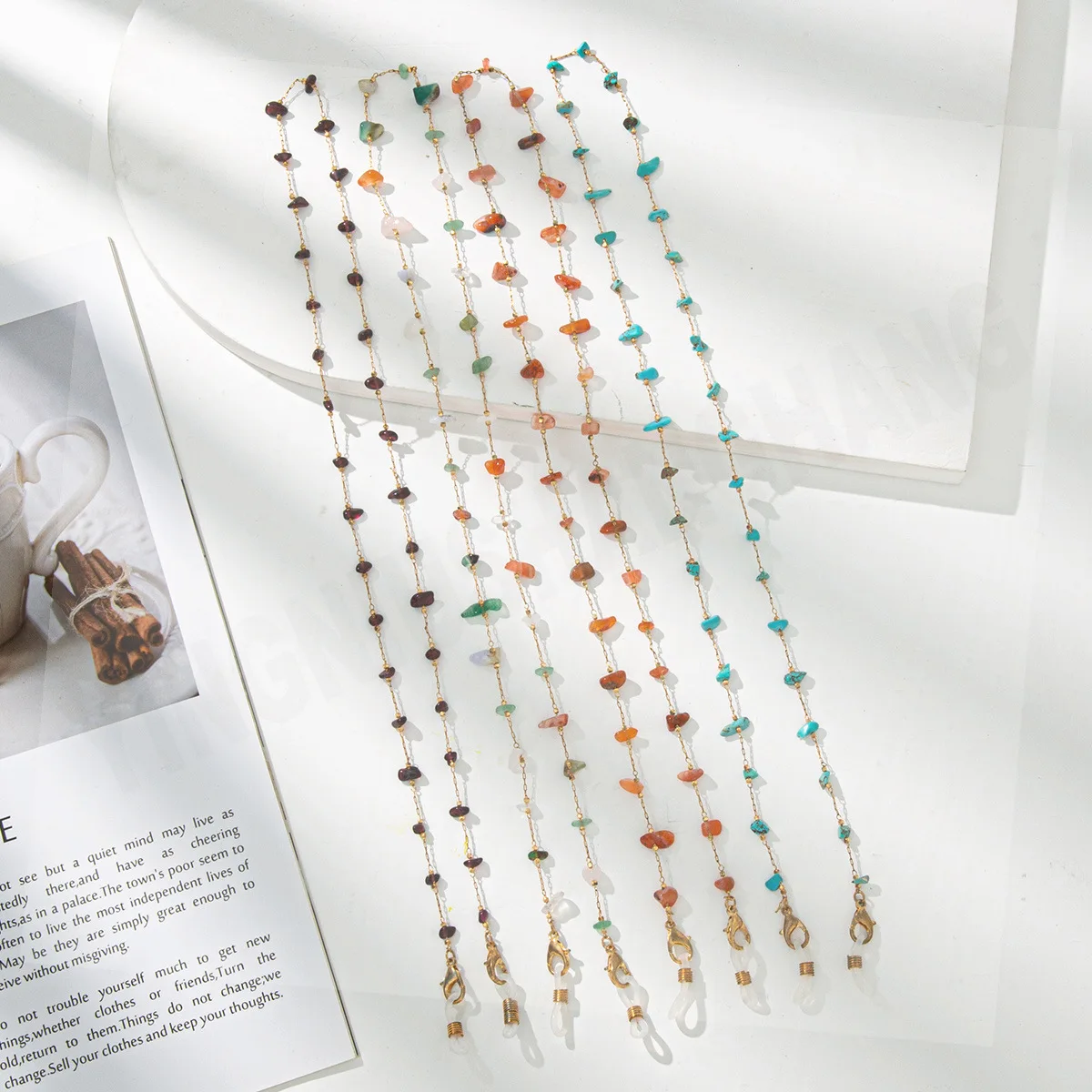 

Bohemian Glasses Chains Mask Chain for Women Necklace Rhinestone Beadeds Eyewere Cords Holder Non-slip Retainer Lanyard Strap