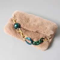 baroque resin ball acrylic chain short strap for handbag good quality lady shoulder bag belts top wristlet straps bag strap
