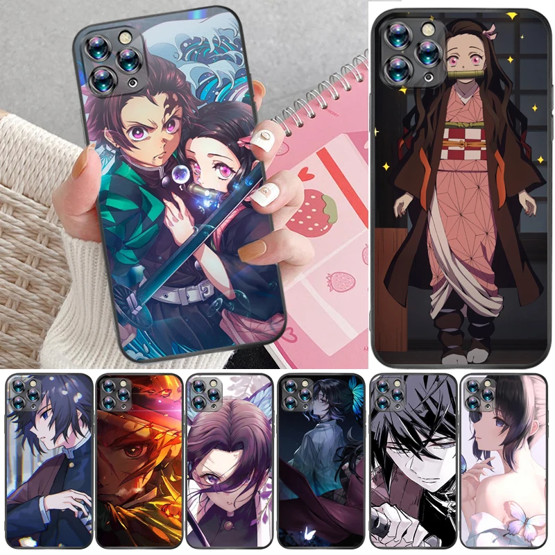 

Demon Slayer Kimetsu No Yaiba Agatsuma Zenitsu Kamado Nezuko Kamado Tanjirou Phone Case For iPhone 6 6S Plus 7 8 Coque Cases