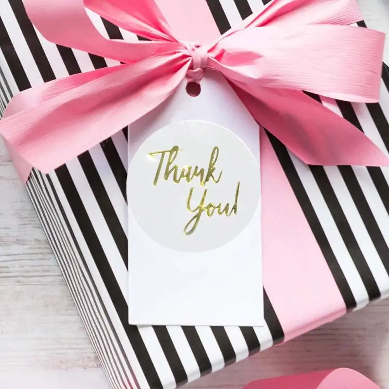 500pcs Thank You for Your Order Stickers Gold Foil Seal Labels Small Shop R7RC | Дом и сад