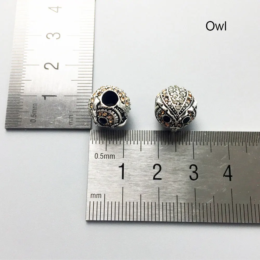 Лиса, сова, змея, стрекоза, Орел, Скорпион, бисер, 925 пробы, серебро, сделай сам, бисерный браслет, ожерелье, ювелирные аксессуары, CZ, животный Шарм