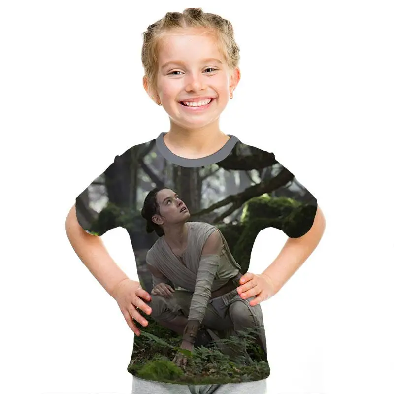 Звездные войны 3D imprimir bien de los hombres/las nias Топы Camiseta de manga corta Caballero Jedi imprimir nios camiseta de moda