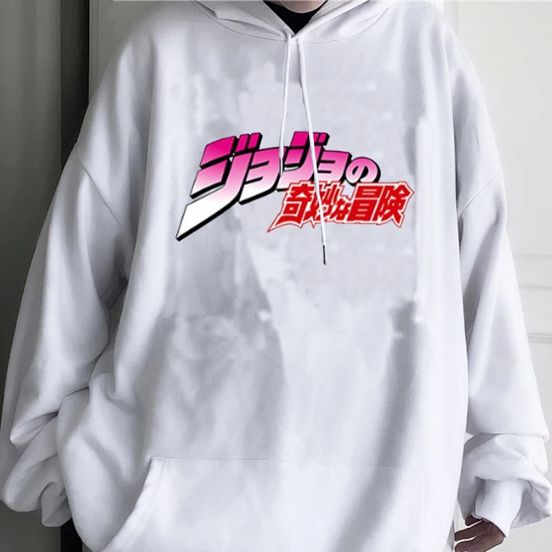 

JoJo's Bizarre Woman Hoodies Anime Catoon Printed Oversized Fashion Winter Plus Size Lounge Wear Street Crewneck Sweatshirt