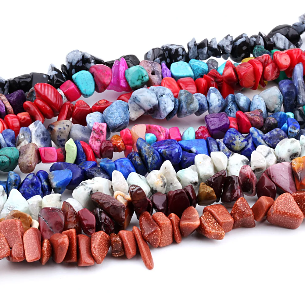 Бусины из натурального камня бусины чипсы 5 8 мм кристалл тигровый глаз нитка 16