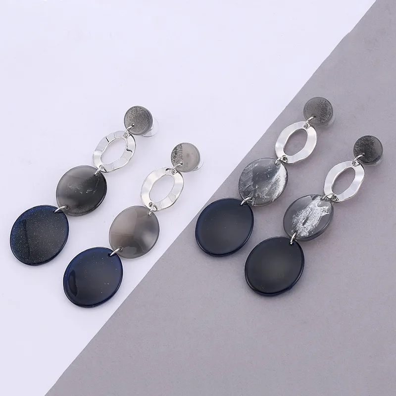 Массивные серьги акриловые длинные большие овальные Висячие для женщин Kolczyki