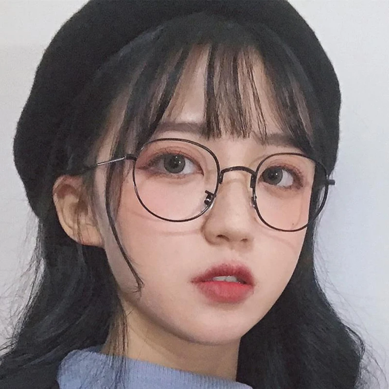 

Fashion Vintage Retro Metal Frame Clear Lens Glasses Nerd Geek Eyewear Eyeglasses Oversized Round Circle Eye Glasses 2021 New