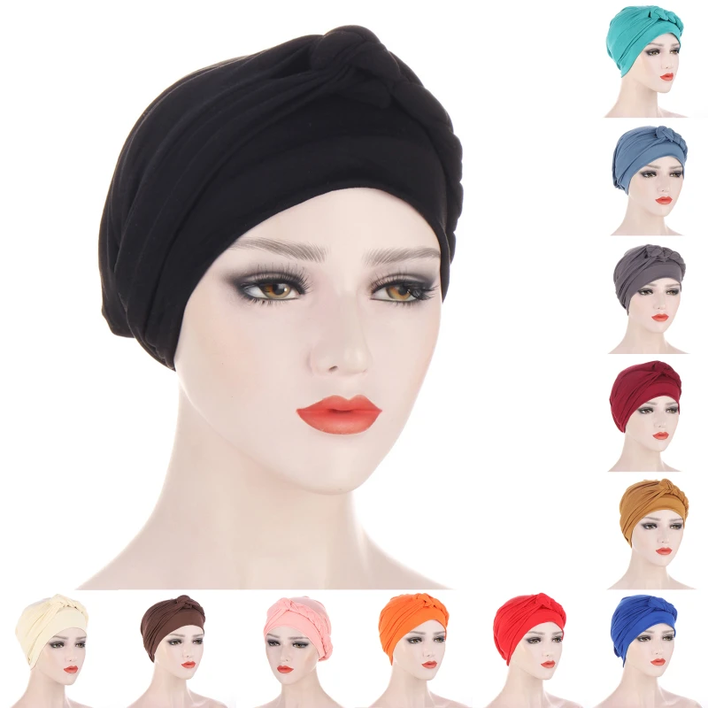 

Женский мусульманский головной платок, однотонная облегающая шапочка