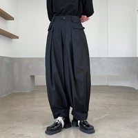 mens japan harajuku streetwear loose casual wide leg kimono trousers man korean style vintage harem pants male stage clothing