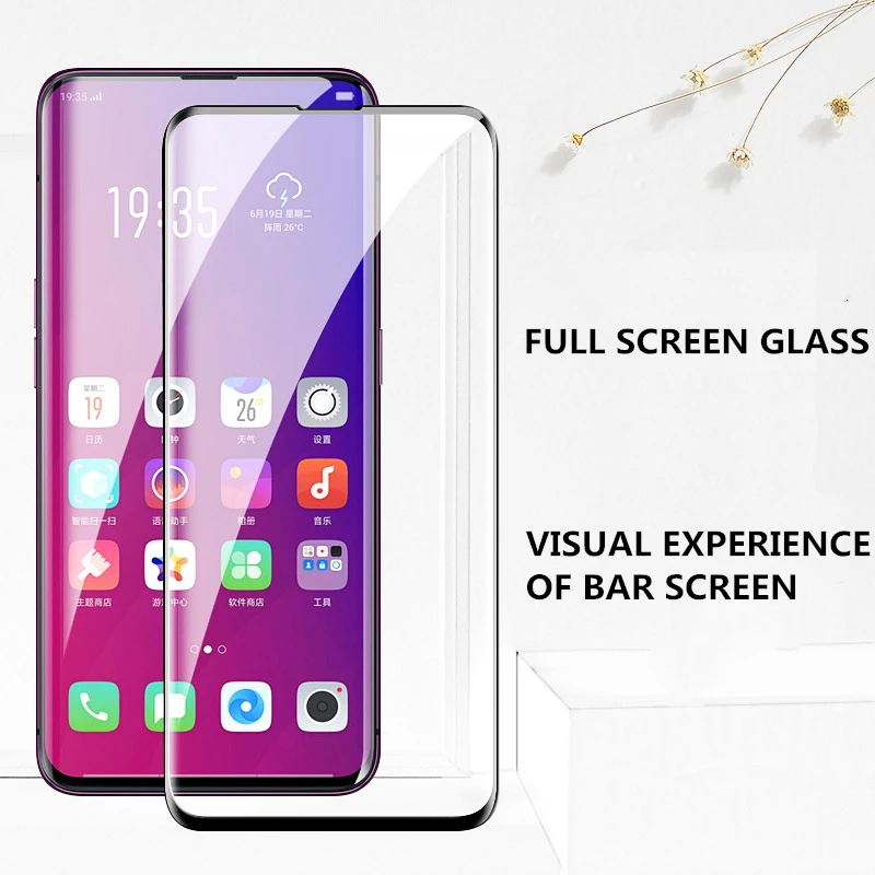 Защитная пленка из закаленного стекла Manderm HD с изогнутой поверхностью для OPPO Find X