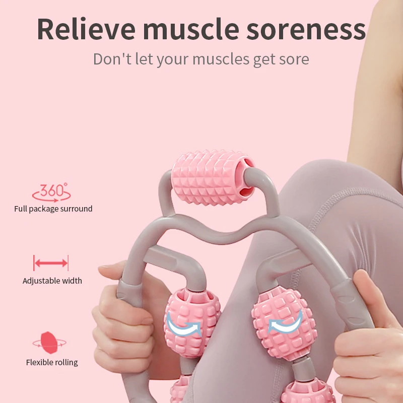 

3D Floating Point Foam Shaft Muscle Relaxer Massager Roller U Shape Fitness Equipment for Home Workout Equipments Massage Stick