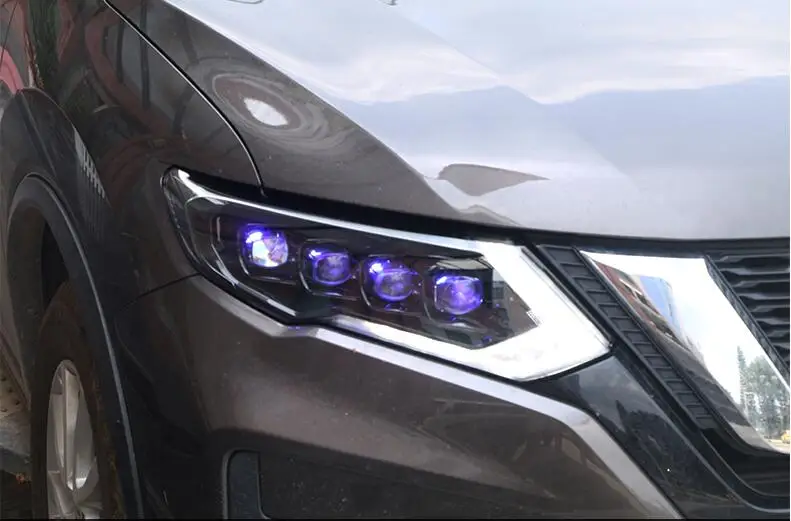2 шт.~ 2019y автомобильный bupmer головной светильник для Nissan X-Trail головной светильник Rogue X Trail xtrail автомобильные аксессуары светодиодный фонарь X-Trail налобный фонарь