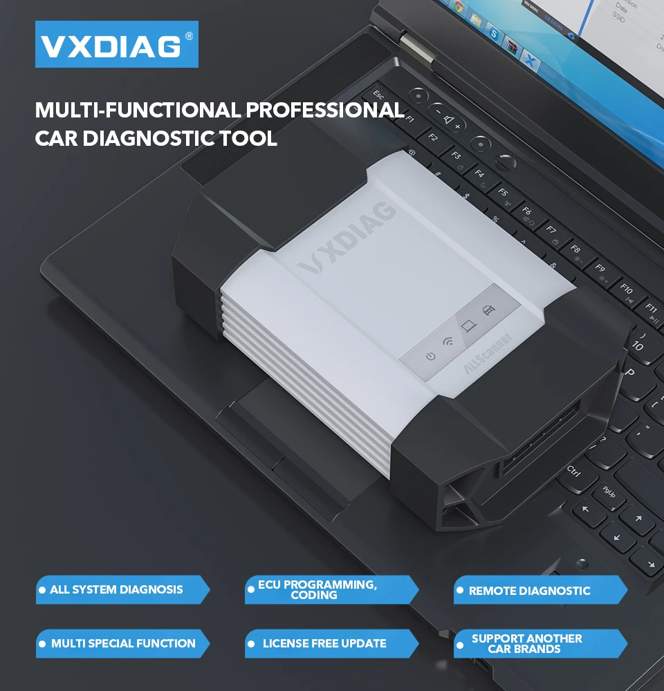 VXDIAG allscan OBD2 сканер профессиональный диагностический инструмент для BMW WIFI/USB