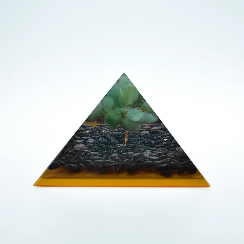 Crystal Tree Of Life Orgonite Positive Energy Pyramid Healing Garnet Aventurine Yoga Meditation Chakras Orgon Jewelry Ornaments