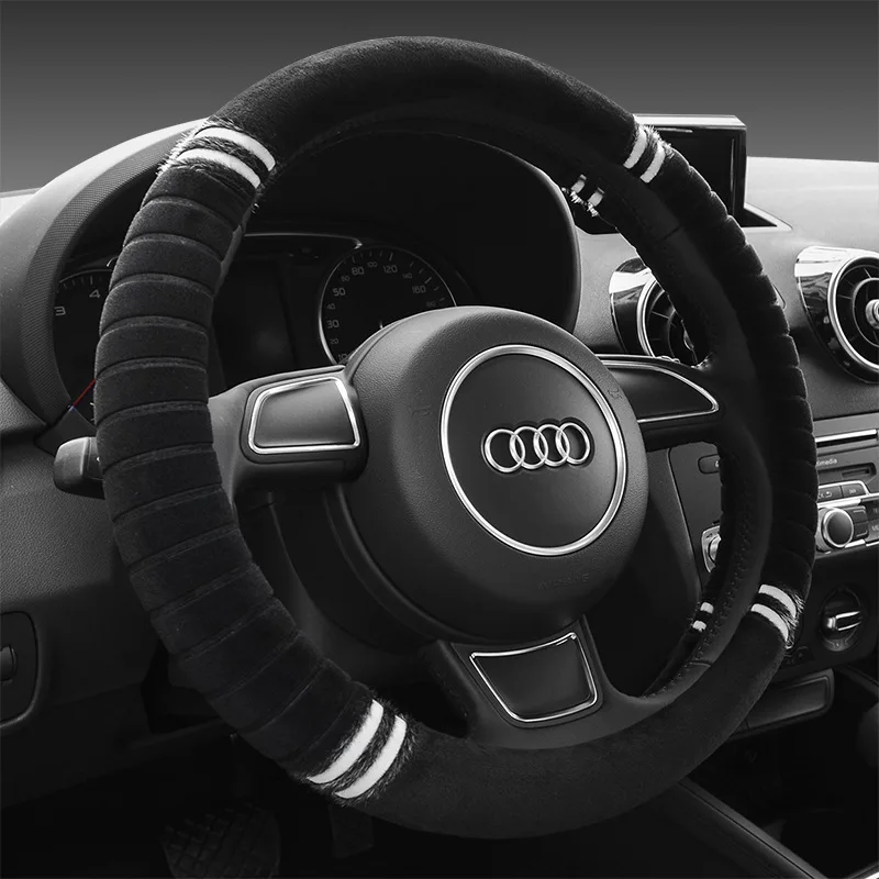 Автомобильный зимний чехол на руль для автомобиля яркий сохраняющее тепло