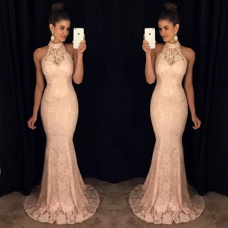 

Ladies New Style Dress Sleeveless Neckline Dress Sexy Slim Fit Dress Fashion Elegant Evening Dress