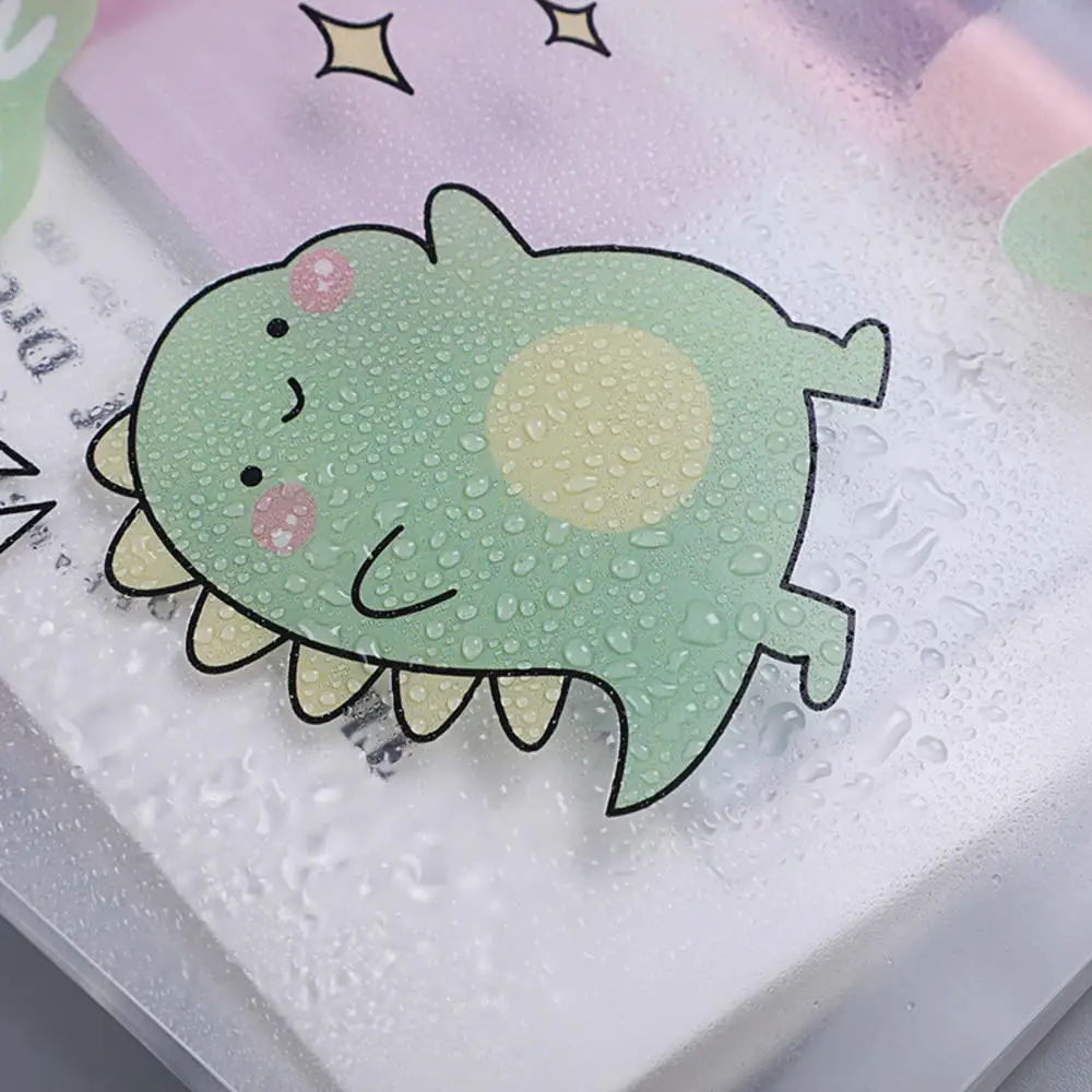 Прозрачная сумка А4 на молнии с маленьким динозавром единорогом цветком планетой