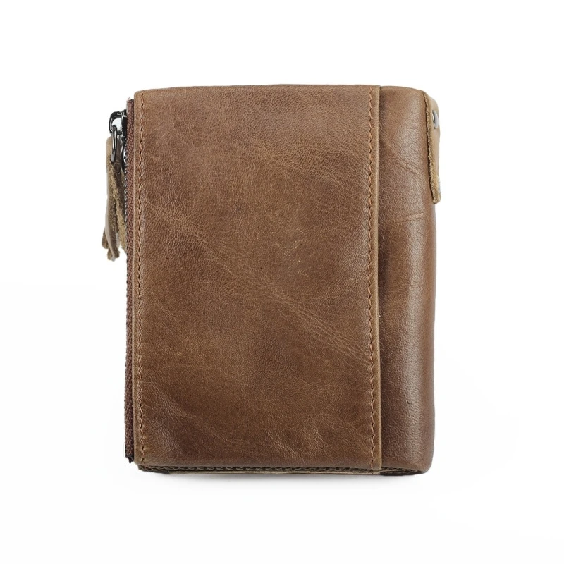 Кожаный мужской кошелек с защитой от кражи Rfid многофункциональный вертикальный