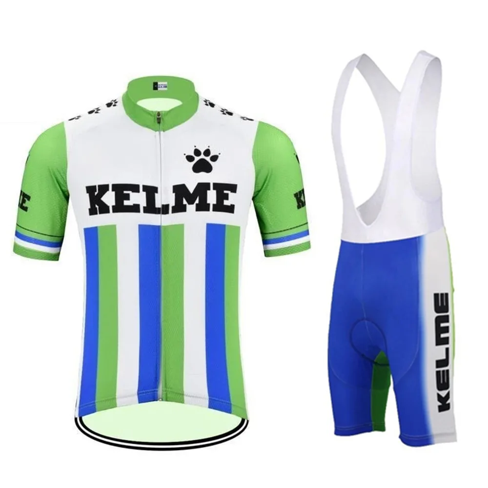 Kelme Retro Cycling Jersey Kit 2020 Men Summer Outdoor Set Ciclismo Bicycle Competition Clothing Bib Gel Shorts Short Sleeve