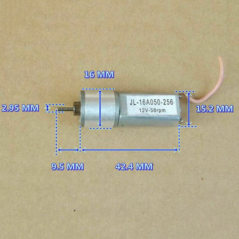 DC 6V 9V 12V 58RPM Micro Mini 16mm полностью Металлическая шестерня редуктора двигателя