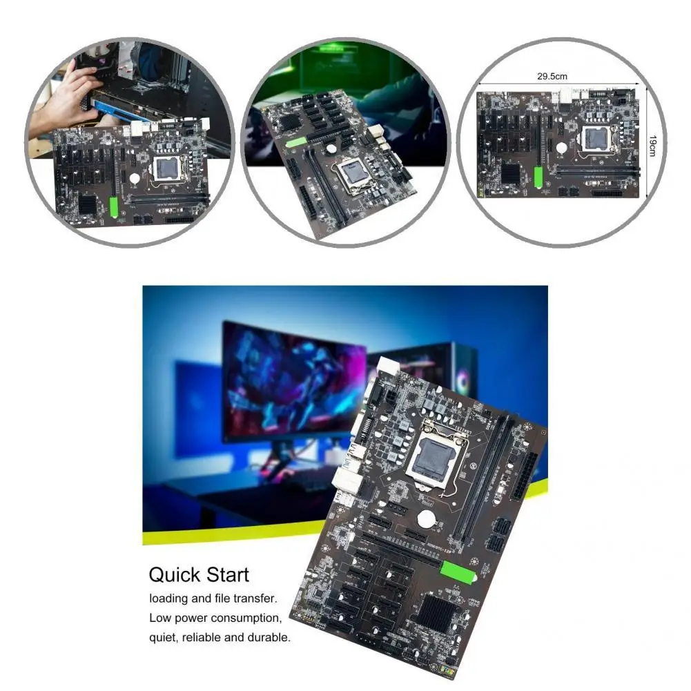 

Материнская плата для майнинга с быстрой скоростью DDR4 B250 BTC VGA DVI