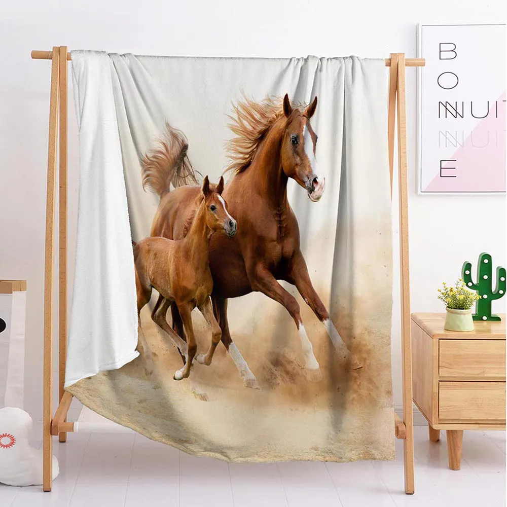 Online UN Cavallo In Corsa Animale Custom Coperte Di Grandi Dimensioni E Di Piccole Dimensioni Rimessa Laterale Coperta Arazzo Sacco A Pelo Coperta Di Flanella Coperta Di Biancheria Da Letto