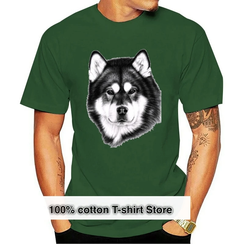 

Alaskan Malamute T-Shirt Of Men O-Neck Oversize 100%Cotton Short Sleeve Man TShirt Summer Fitness Brand Clothing For Adult