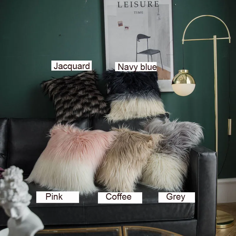 45*45 см роскошный пушистый Чехол на подушку плюшевый чехол для подушки домашний