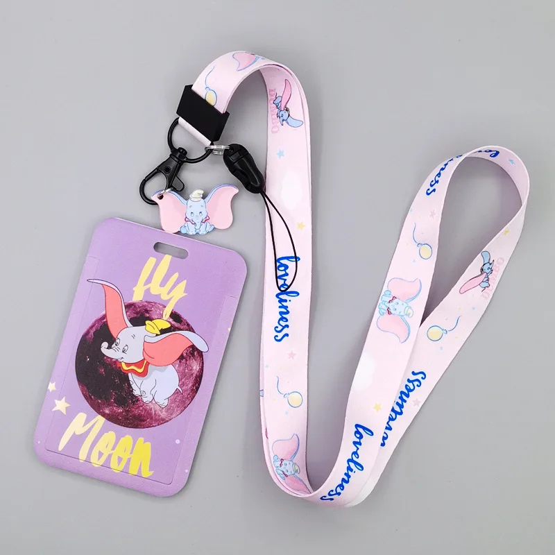 Милый шнурок для ключей LT827 Дамбо Обложка удостоверения личности брелок