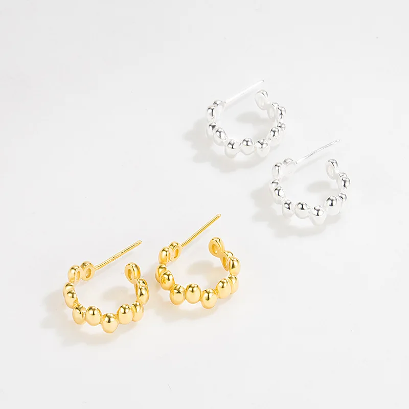 

Новые корейские геометрические серьги в форме яйца из стерлингового серебра 2021 пробы, женские серьги в нишевом стиле, дизайнерские украшен...