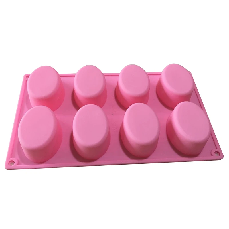 Овальная силиконовая форма для мыла 8 полости формы выпечки тортов ручной работы