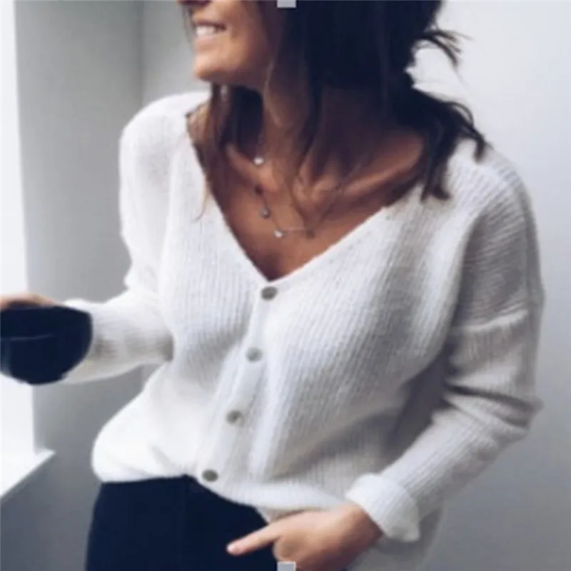 Осенняя женская футболка сексуальный топ с открытыми плечами и глубоким v