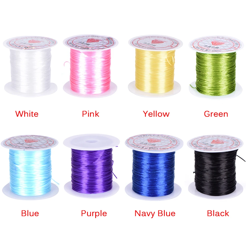 Прозрачный Круглый эластичный шнур для бисероплетения 0 8 мм 10 м|Ювелирная