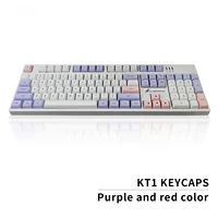 white and purple color xdas profile keycap 108 dye sublimated filcoduckikbc mx switch mechanical keyboard keycap