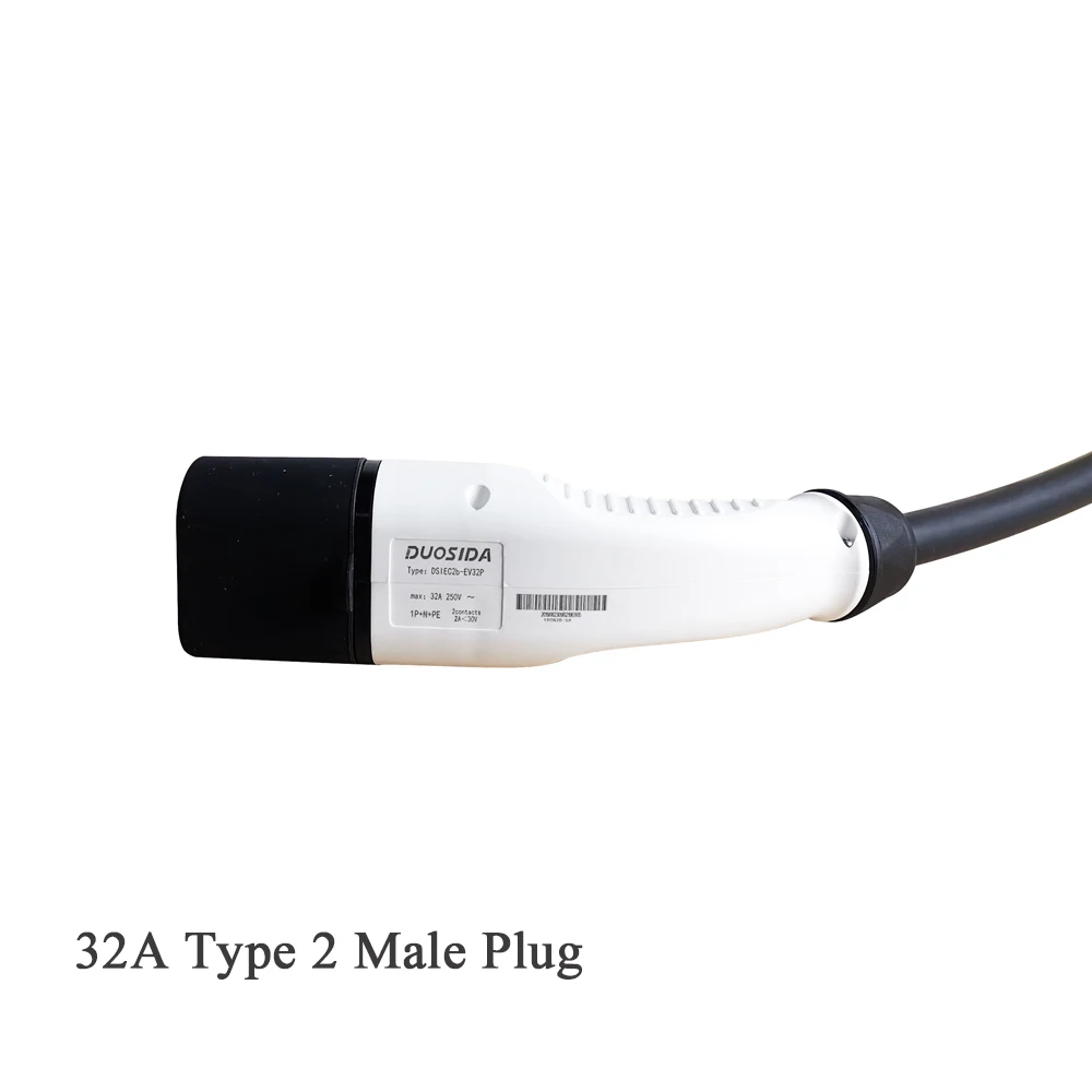 EVSE 32A EV зарядный кабель SAE J1772 тип 1 Тип 2 IEC62196 EV штекер с 5 м кабель TUV/UL Мужской Женский кабель