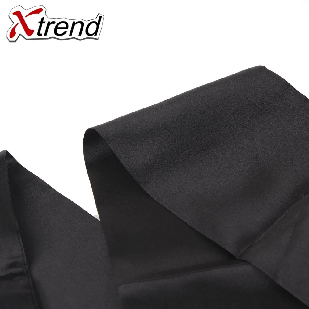 Xtrend атласный край шарфы для волос Нескользящая повязка на голову парики головная повязка для йоги черный головной убор из полиэстера для парика