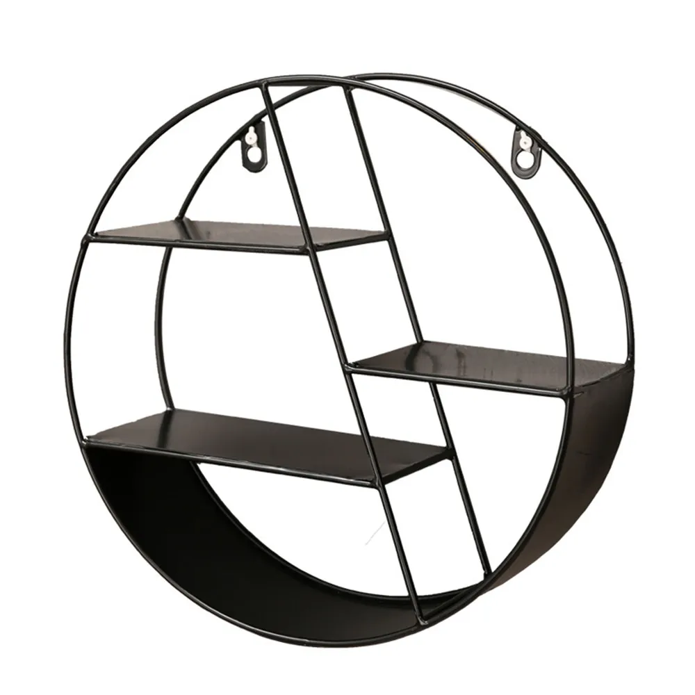 

Floating Shelves Metal Wall Shelf Hanging Decorative Office Storage Display Rack