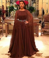 mother of the bride dresses with long cape 2022 pleated chiffon crystal belt mother of the groom formal occasion dress