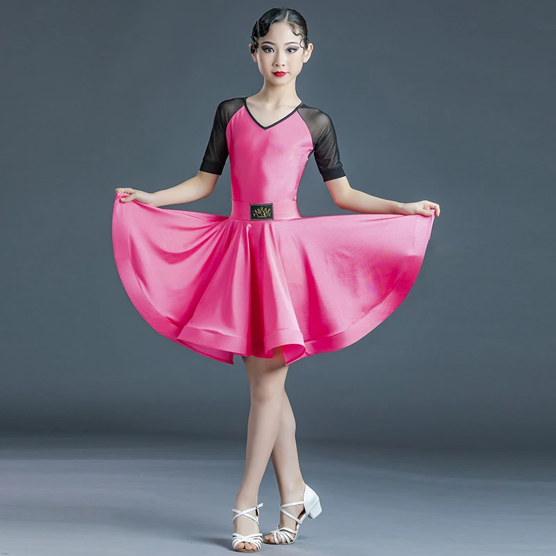 Профессиональное платье для латинских танцев девочек Детская одежда бальных и