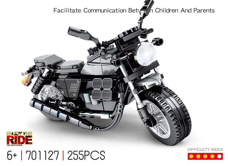 Sembo город гоночный мотоцикл из кубиков Diy скоростной Мотоцикл Мини спортивная