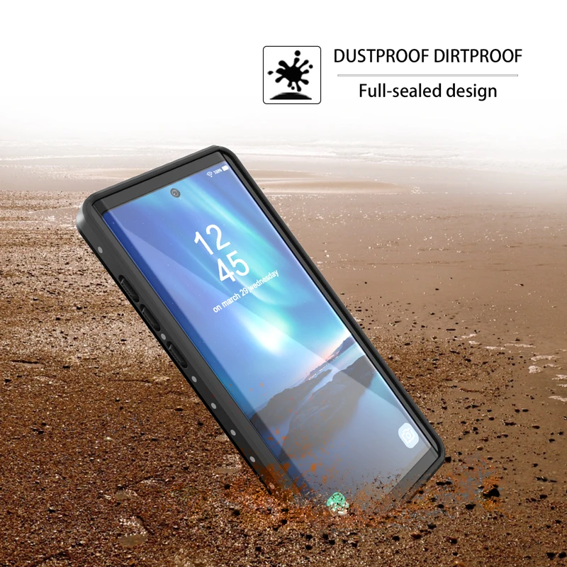 waterproof case for samsung galaxy s20 ultra note 10 9 plus 360 full body rugged clear back case cover silicone pc free global shipping