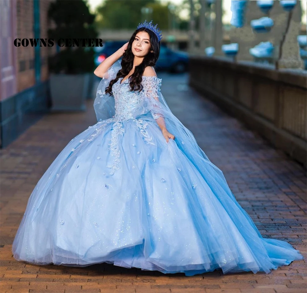 

Платье принцессы с открытыми плечами, бальное платье для выпускного вечера, с накидкой, милое платье Золушки 15 16