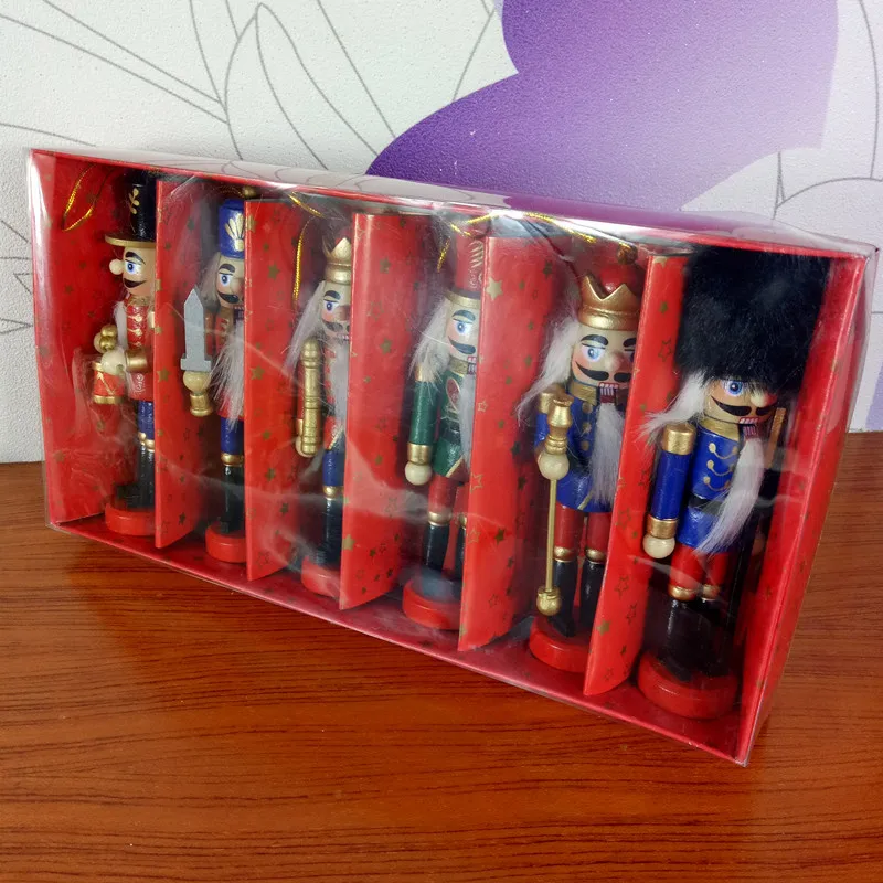 Рождественские украшения Рождество 1 шт 12 см кукла Щелкунчик Lucky Zakka деревянная