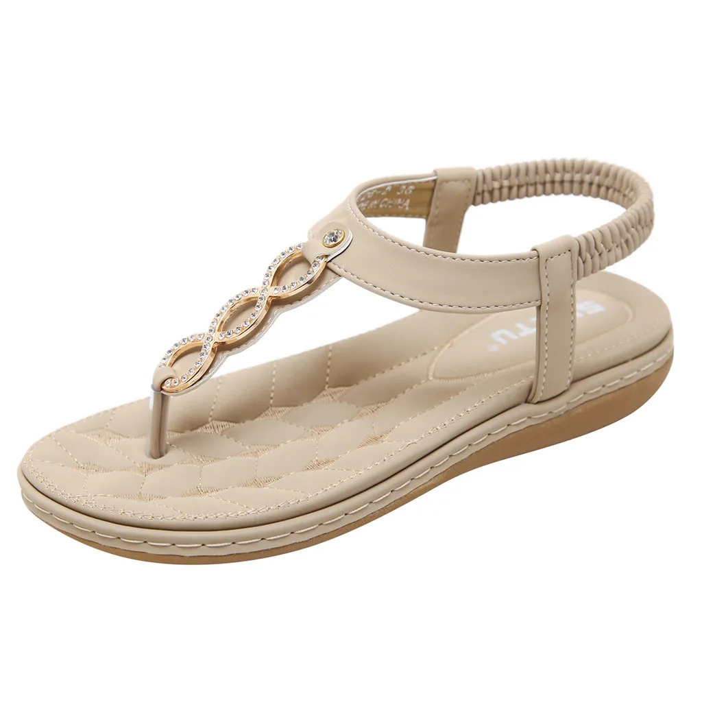 SAGACE Slingback Crystal Sandals Women New Fashion 2019 Casual Comfort Summer Shoes Flat Feminina Scandals | Обувь