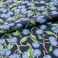 blue cherry pure cotton reactive printing and dyeing for dress tissus au m%c3%a8tre telas por metro tissu vestidos sewing tela %d1%82%d0%ba%d0%b0%d0%bd%d1%8c