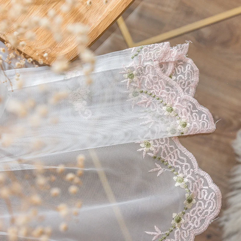 Американский Стиль светильник прозрачная Шторы кружевные розовые комбинезоны с