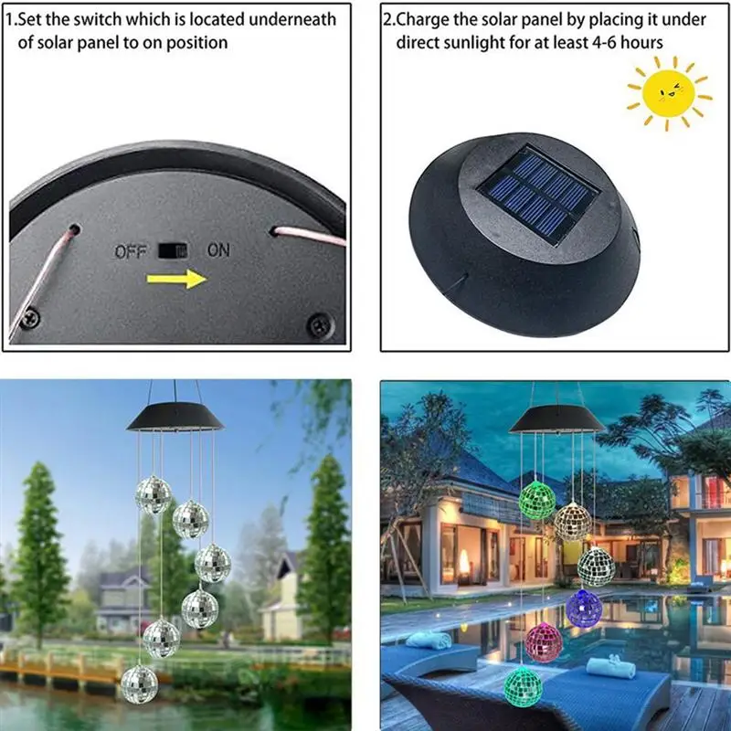 Уличный светильник на солнечной батарее лампа для дискотеки ночного освещения