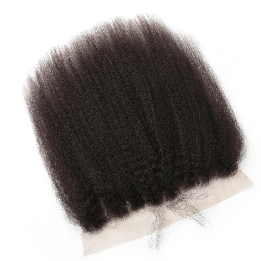 Alibaby малазийские волосы 13 × 4 швейцарские фронтальные курчавые прямые Remy
