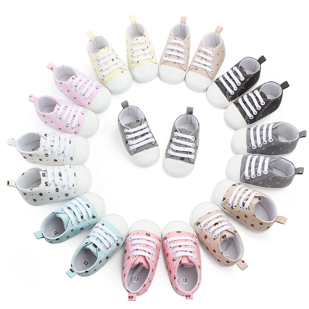 

2020 New Fashion infant Boys Girls baby casual shoes soft bottom Anti-slip Baby shoes toddler shoes First Walkers