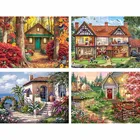 Пейзаж, картина, выложенная алмазами романтическая кабина полная дрель 5d Diy Алмазная вышивка цветущее растение симпатичный Декор для дома детский подарок Y47